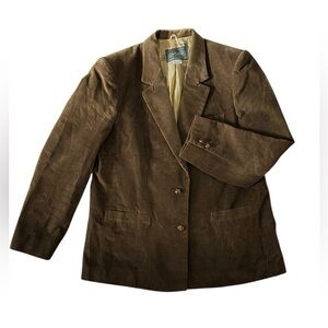 Vtg Epitome Corduroy Blazer - Womens Size 14 - Chocolate Brown - Career Fall